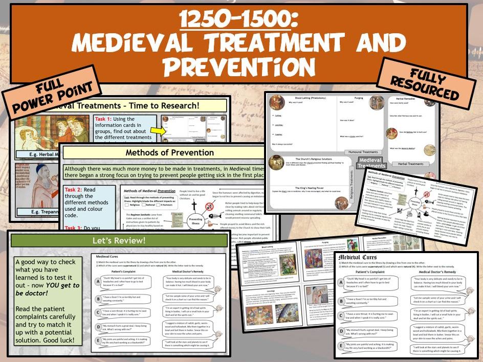 GCSE Medicine L3 Medieval Treatment and Prevention 12501500