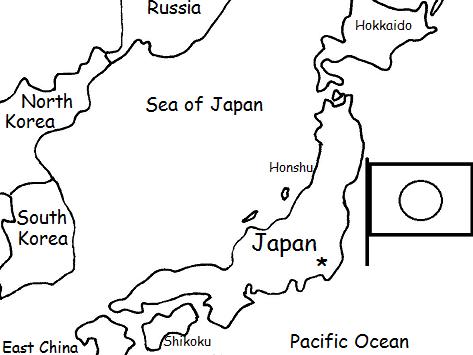 JAPAN - Printable handout with map and flag | Teaching Resources