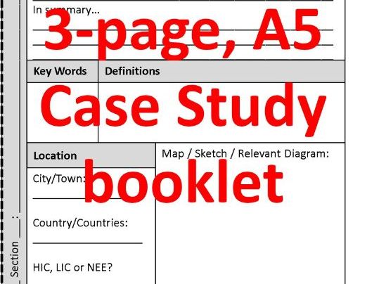 Geography Case Study Template (GCSE)