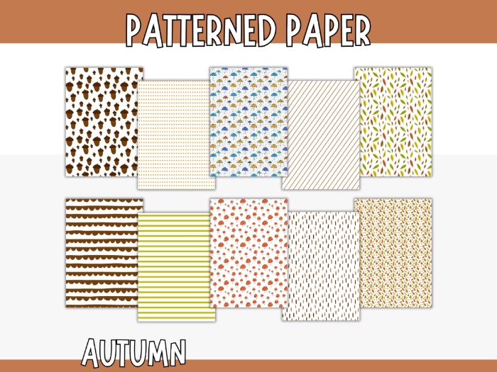 Autumn Patterned Paper - Printable Craft Sheets