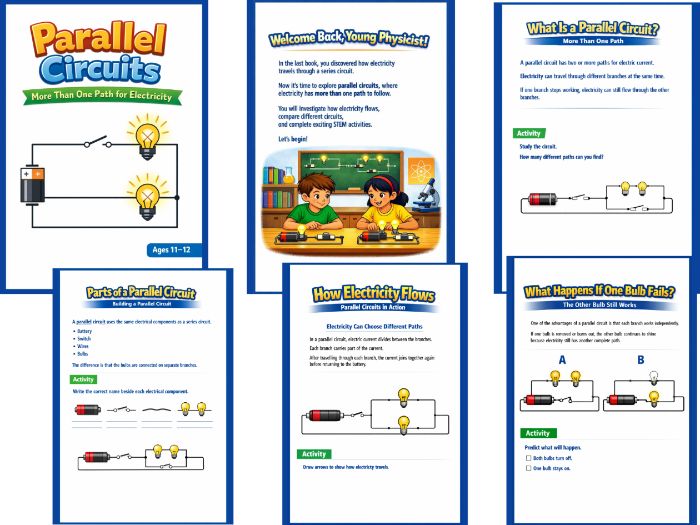 Parallel Circuits | KS2 Electricity Activities, Physics Worksheets & Printable PDF