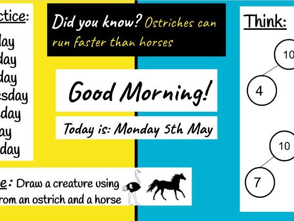 Daily Morning Activities KS1 | Teaching Resources