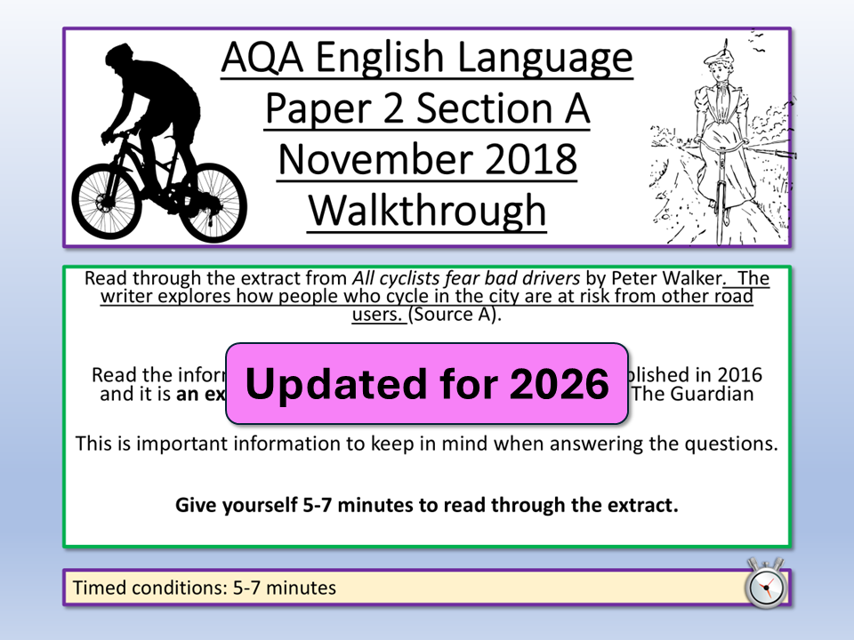 AQA English Language Paper 2 November 2018