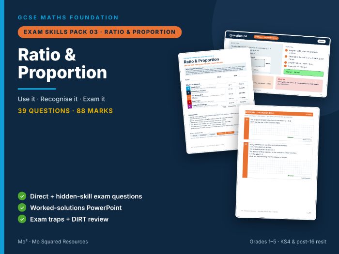 Exam Skills Pack 03: Ratio & Proportion – GCSE Maths Foundation