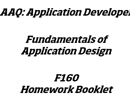 OCR AAQ IT: F160 Full Unit Homework Booklet