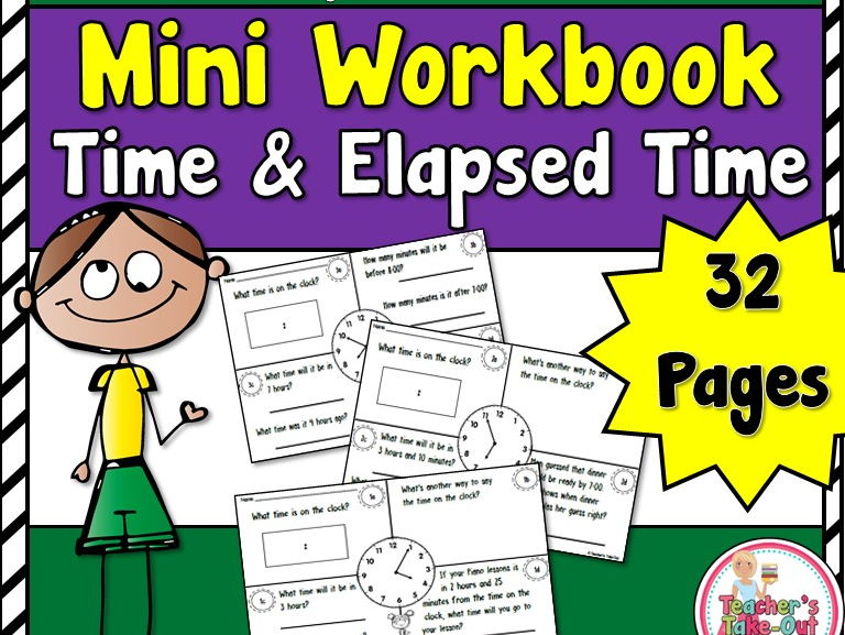 Mini Workbook Using Time and Elapsed Time | Teaching Resources