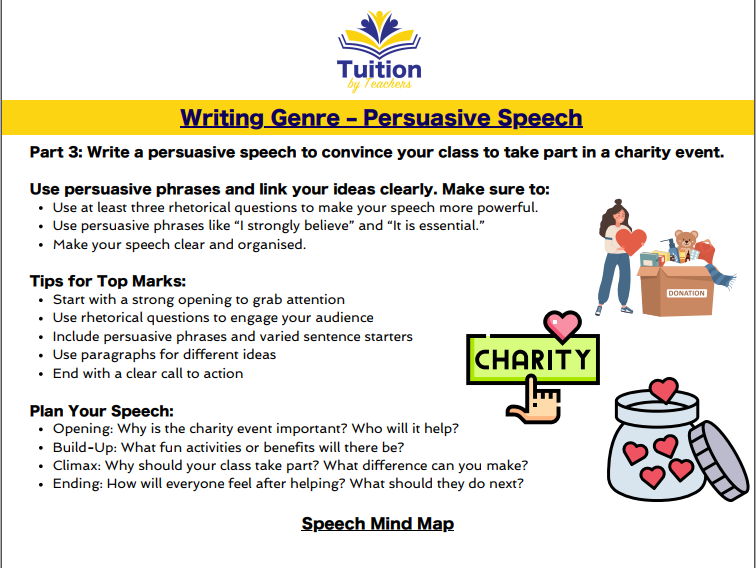 12. 11+ English - Writing: Persuasive Speech; Spelling & Vocabulary