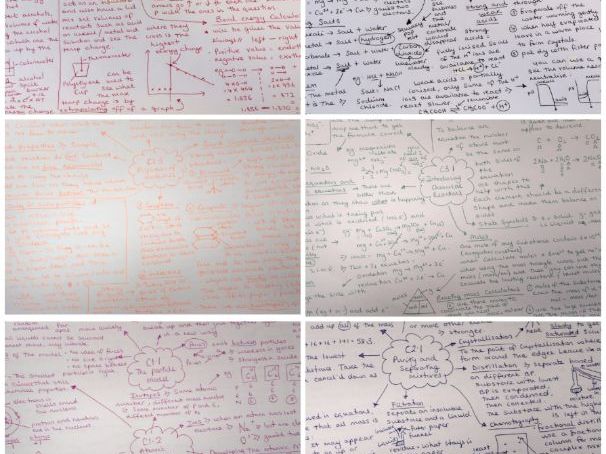 GCSE chemistry paper 1 DETAILED revision mind maps hand drawn and fabulous