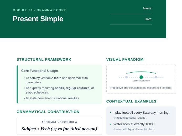 Complete English Tenses Worksheet Bundle | 13-Page PDF Grammar Workbook