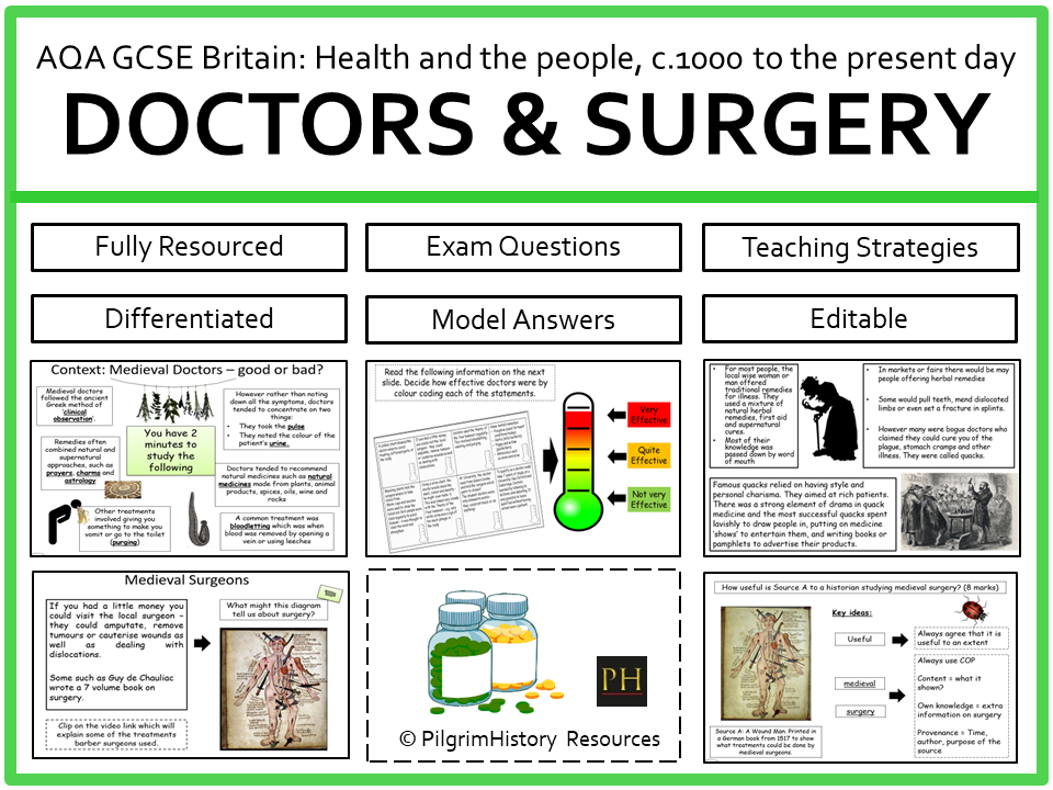 AQA GCSE Britain: Health and the People: Medieval Medicine & Surgery - Treatments & Knowledge