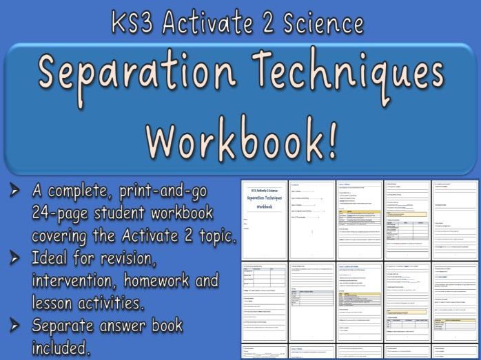 Separation Techniques Workbook KS3 Activate 2 Science