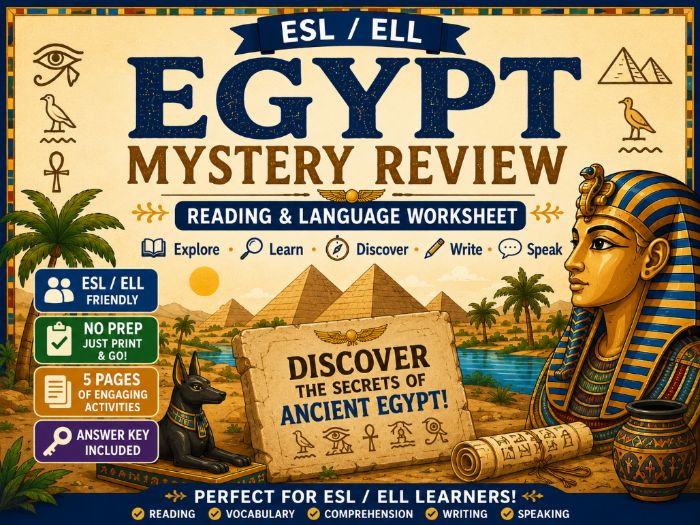Egypt Mystery Review | ESL / ELL