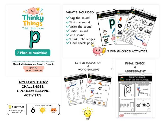 Letter P  Phonics Booklet