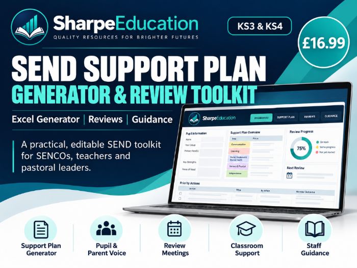 SEND Support Plan Generator & Review Toolkit | Excel, Forms & Reviews