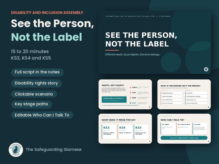 Disability and Inclusion Assembly: See the Person, Not the Label (KS3, KS4, KS5)