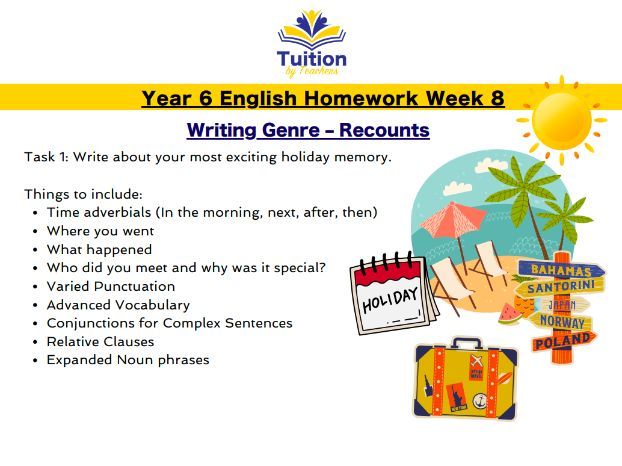 8. Year 6 - Creative Writing & Spelling