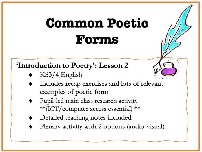 Common Poetic Forms
