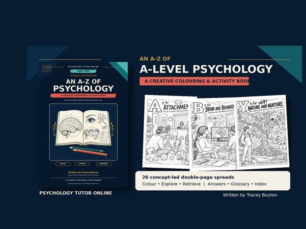 An A–Z of A-Level Psychology | AQA 7182 Colouring & Activity Revision Book