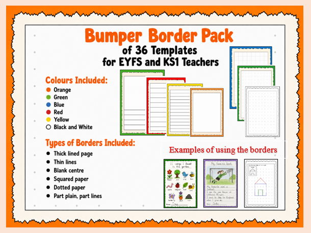 Bumper pack of 36 Borders for Teachers