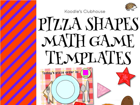 Pizza shapes math game templates