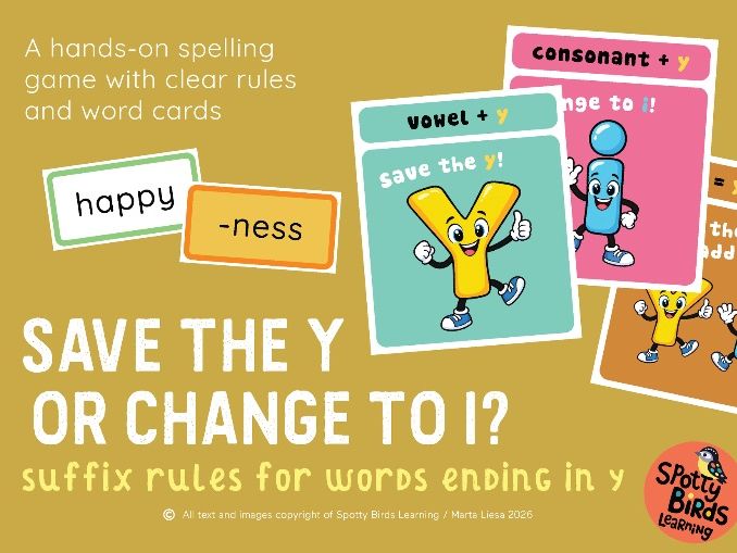 Save the Y or Change to I? – Suffix Spelling Game