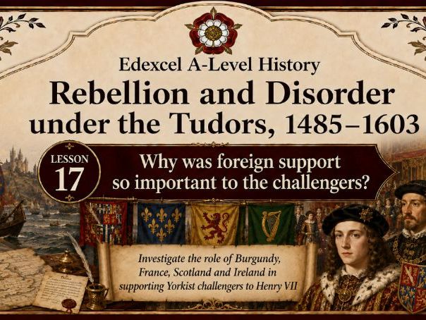 Rebellion & Disorder Under The Tudors Lesson 17: The Significance of Foreign Support