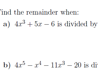 the remainder theorem worksheet with solutions teaching resources