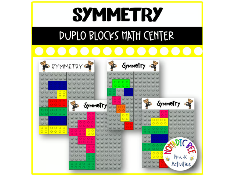 DUPLO blocks symmetry Math Center