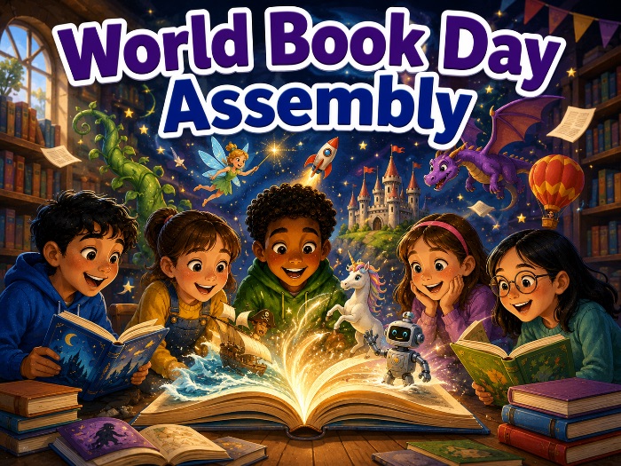 World Book Day Assembly — Whole School | Script + PowerPoint