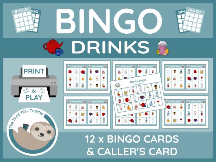 ESL Drinks Bingo