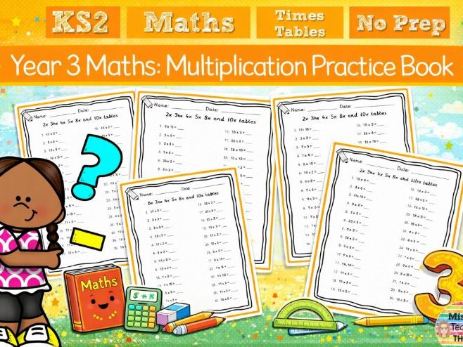 KS2 Multiplication: Year 3 times tables practice workbook with answers