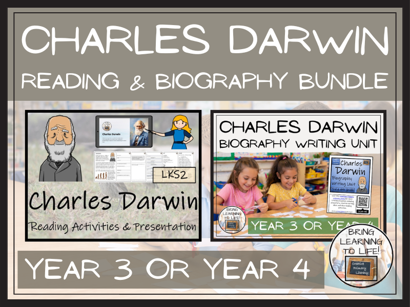 Charles Darwin Reading Comprehension & Biography Bundle | LKS2