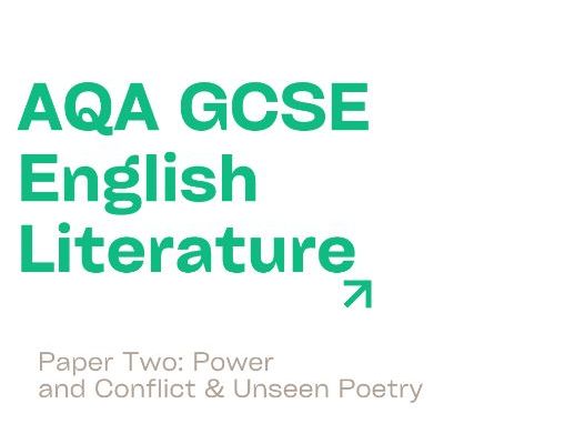 AQA GCSE English Literature Paper Two Power and Conflict & Unseen Questions Past Paper Workbook