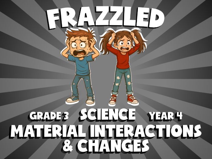 Material Interactions & Changes FRAZZLED Science Game | No-Prep Year 4 Review Activity