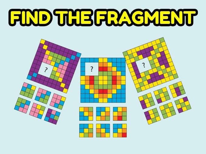 'Find the Fragment' Visual Discrimination Puzzle: Logic & Pattern Recognition Activity