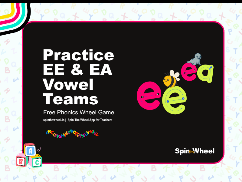 Phonics Wheel: Practice EE & EA Vowel Teams