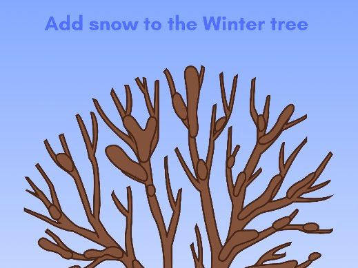 Creative Winter Art – Add Snow to the Tree