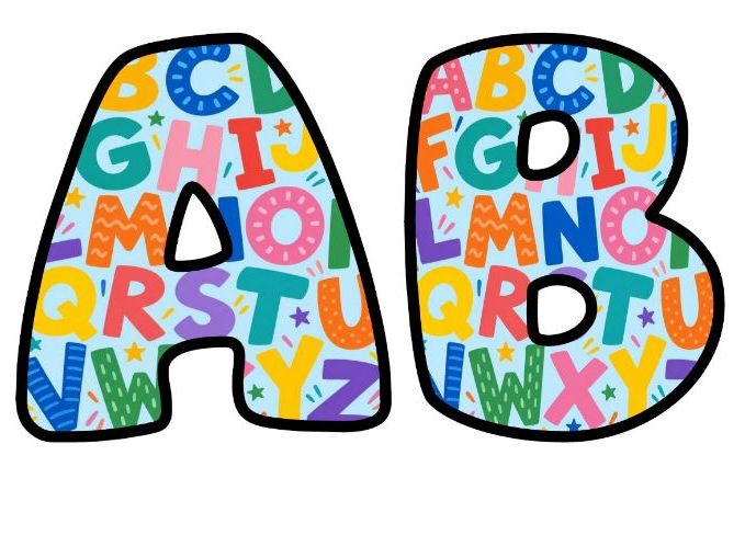 Colourful Alphabet Letters Bubble Letters | Reading Corner Bulletin Board Letters