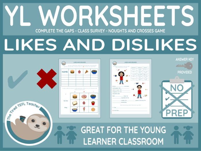 ESL Likes/Dislikes Worksheets