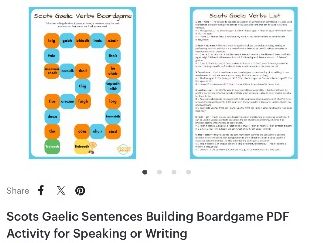 Scots Gaelic Sentences Building Boardgame PDF Activity for Speaking or Writing