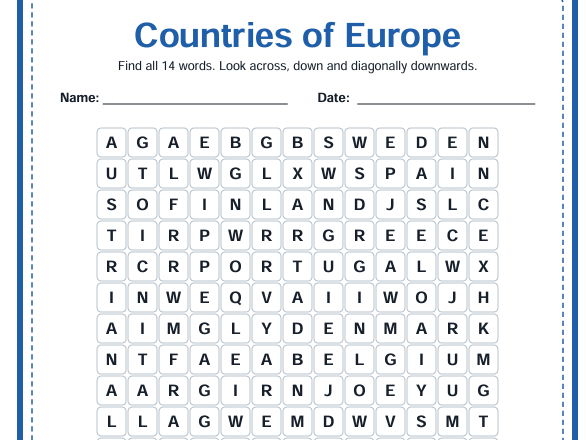50 Themed Word Searches for KS2 | Printable Puzzles with Answer Sheets
