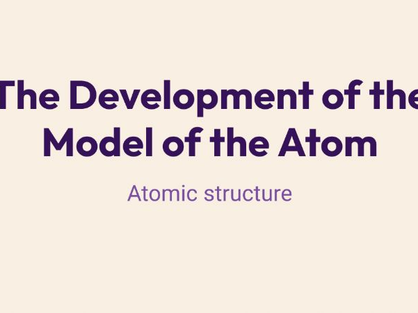 AQA GCSE 6.4.1.3 Atomic Models