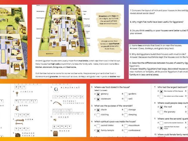 KS2 Ancient Egypt - Homes Resources Pack