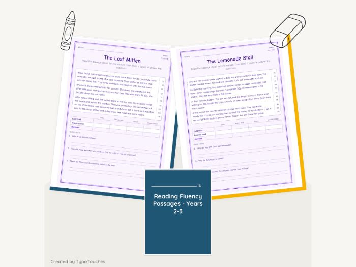 Reading Fluency Passages - Years 2-3 | 27 pp