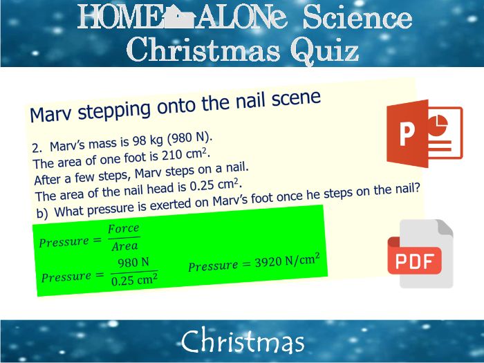 Home Alone Science Christmas Quiz | Physics Calculations | KS4 GCSE