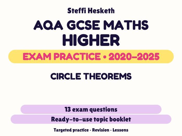 AQA GCSE Maths Higher: Circle theorems Exam Questions | 2020-2025