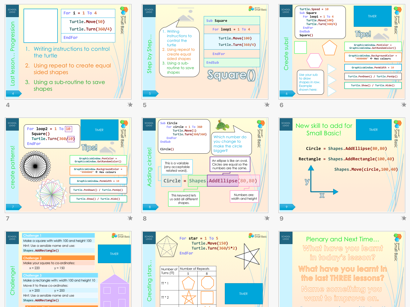Secondary small basic resources
