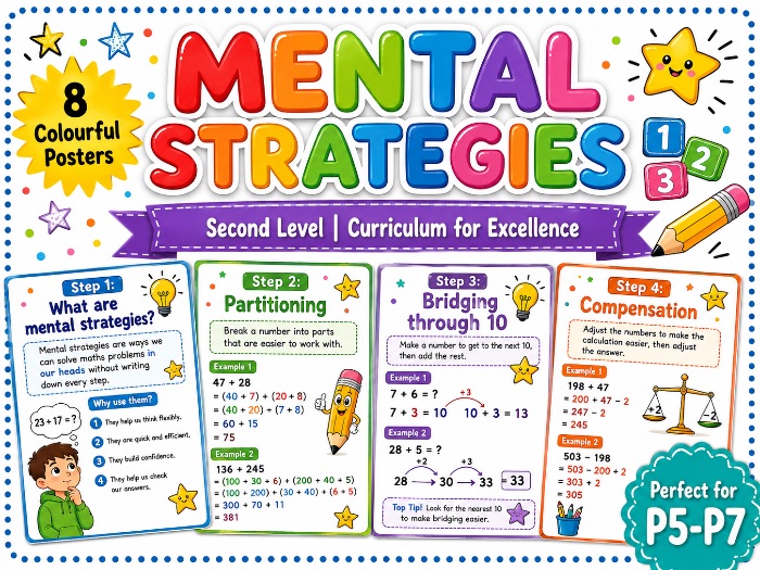 Mental Strategies KS2/Second Level Anchor Charts