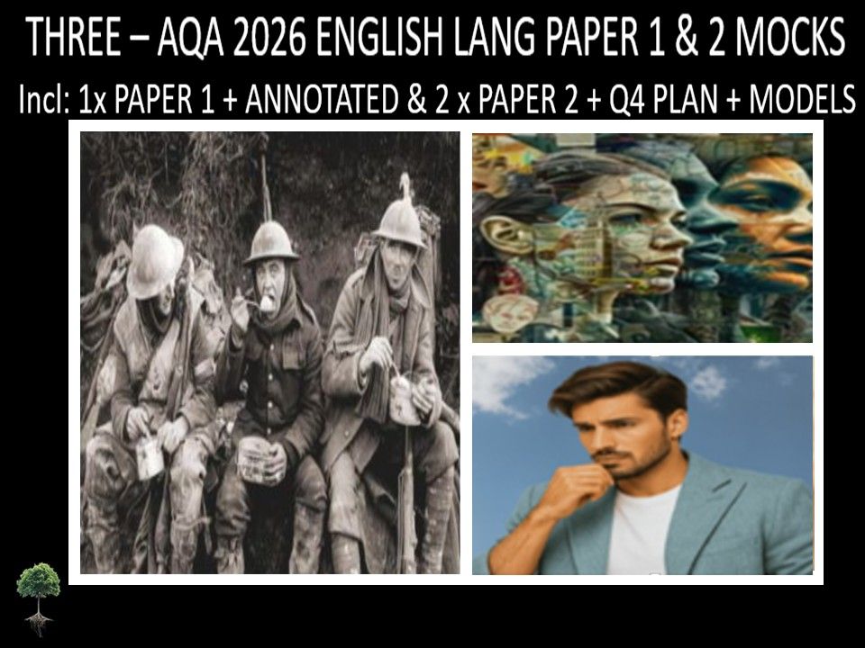 THREE  - AQA PAPER 1 & 2 | 2026 FULL MOCKS | ANNOTATED | Q4 PLAN | MODELS