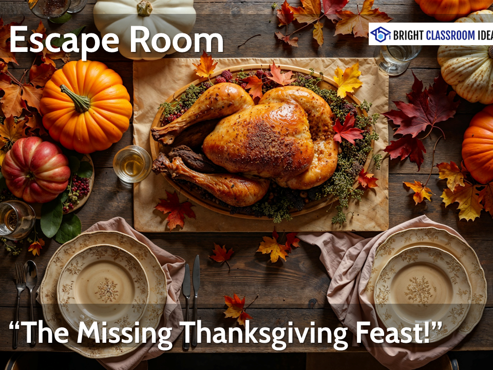 A Thanksgiving Escape Room for Elementary School